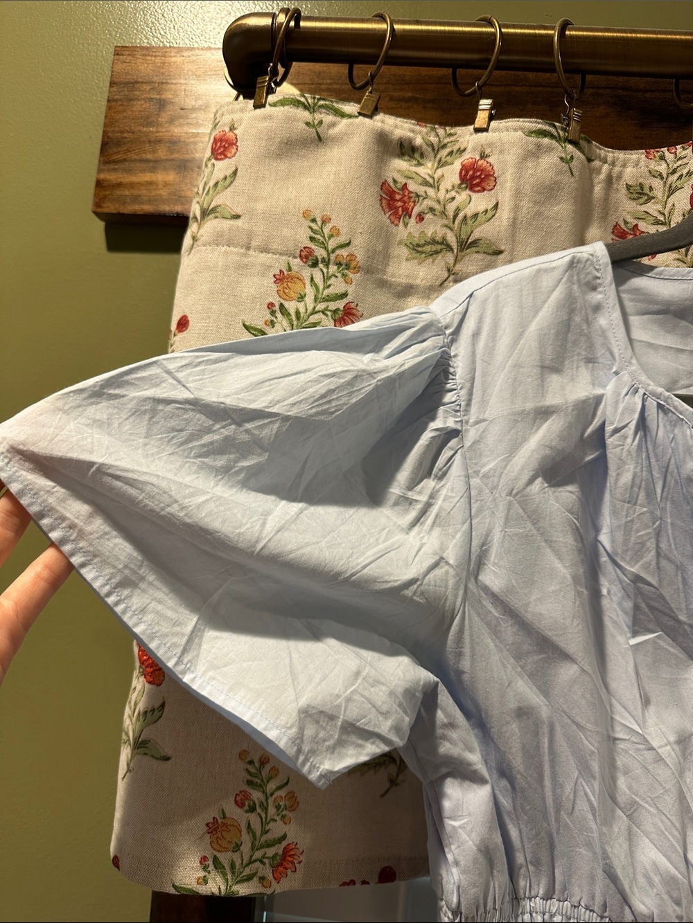 Haute Hippie Pale Blue Tiered Maxi Dress with Eyelet Hem - Picture 5 of 7